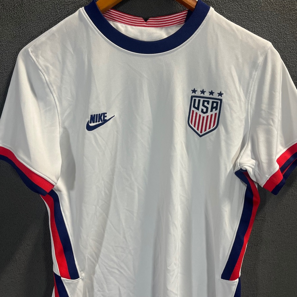 Nike Kids US Soccer National Team Dri-FIT Jersey White Red Blue Size Medium